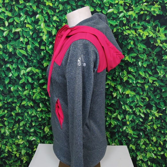 Adidas Climawarm Zip-Up Hoodie(Magenta & Grey) - Picture 2 of 8